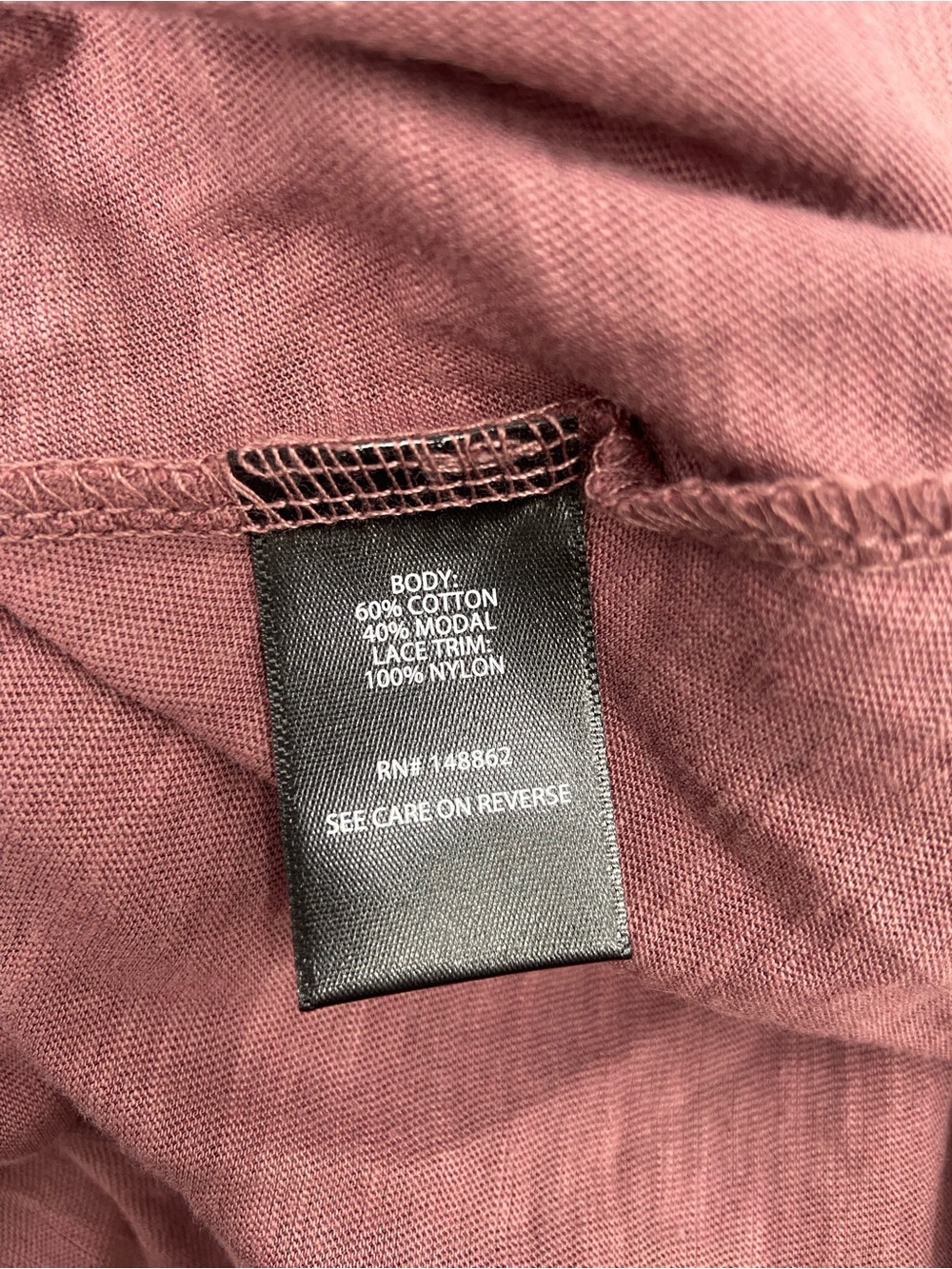 NWT Torrid Cotton Modal Slub Square Neck Pintuck Long Sleeve Top Rose Taupe 00 - Picture 8 of 8